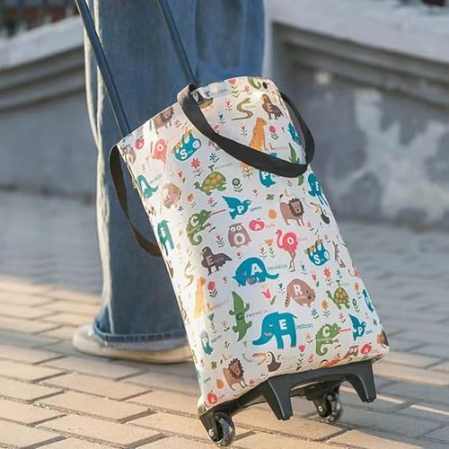 SOUTHJIELING Wasserdichte Einkaufstrolley, praktische Einkaufstasche aus Segeltuch, für den täglichen Gebrauch in verschiedenen Einstellungen – Bild 3