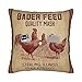 Cuscino Copricuscini Sacco di Mangime per Polli Vintage Come Caso Federa Astratta Copri Cuscini Bifacciale Copricuscini per Ufficio, Soggiorno, Casa, 45X45Cm