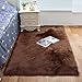 Produktbild MRZHW Pelzig Teppich Rechteckig Teppiche rutschfest Pflegeleicht Weich und haarig Moderner Stil Geeignet für Wohnzimmer Schlafzimmer Braun-60×90cm A