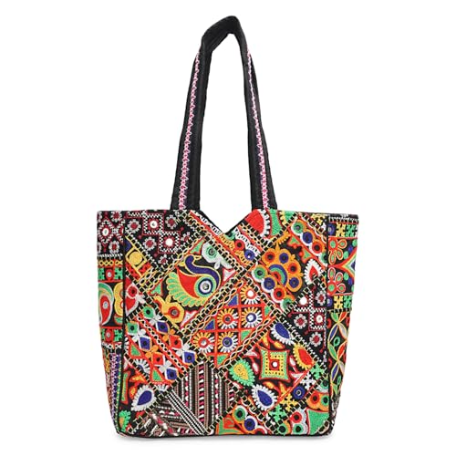 Bolso Hobo Tote Banjara Artesanal Multicolor para Mujer miniatura 1