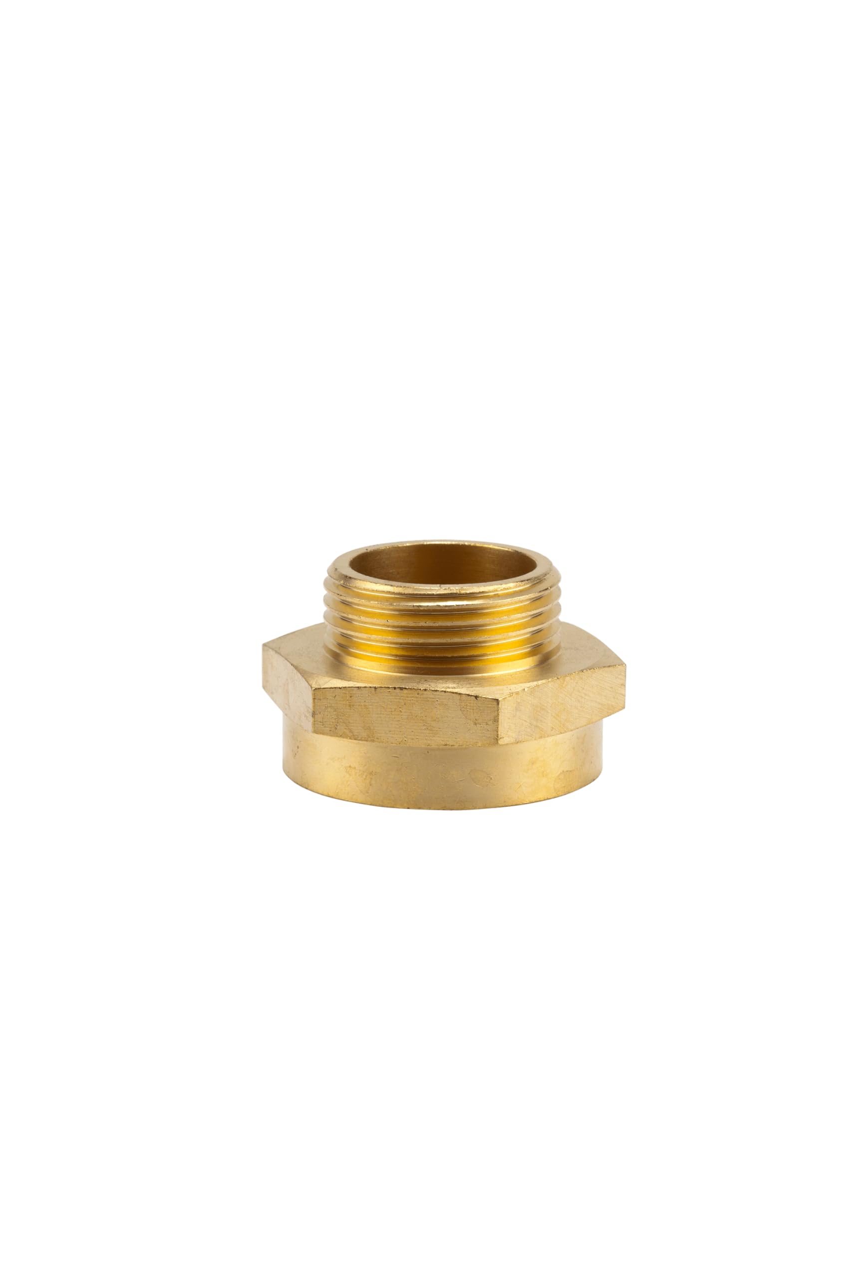 Gardena Gold Brass Reducing Threaded Nipple: Brass Fitting To The Threaded Reduction For E.g. Pumps, 33.3 Mm (G 1 ') - Ag / 42 Mm (1 1/4 ") - Ig (7266-20),