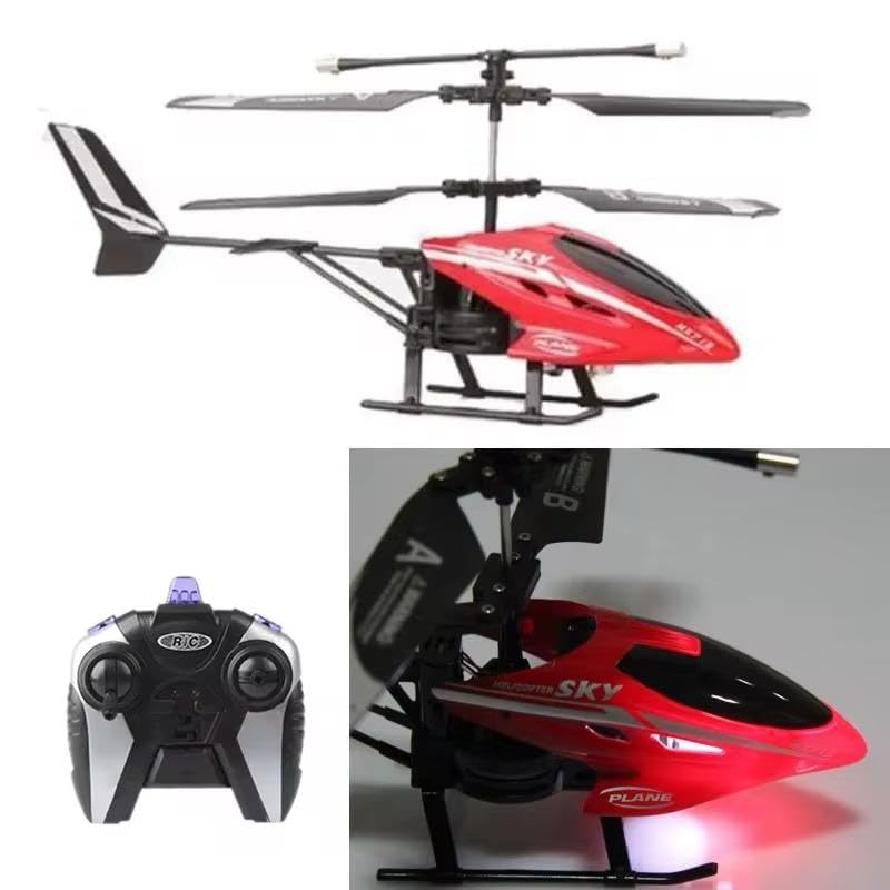 Image of RC Helicopter for Kids & Adults | Remote Control Helicopter with Gyro Stabilizer, LED Lights & Durable Blades | Rechargeable Indoor Flying Toy Helicopter for Beginners
