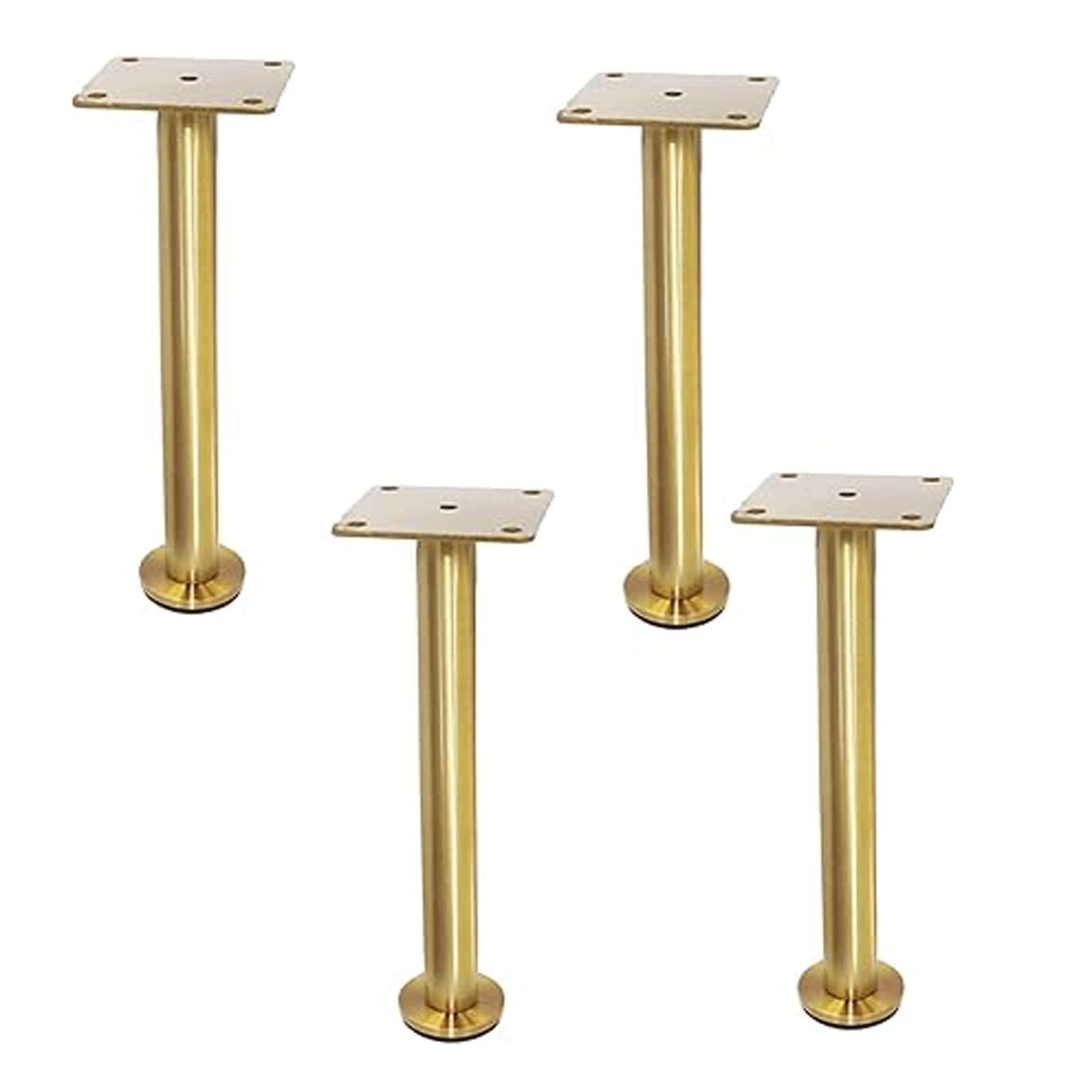 UYHBCNQD 4Pcs Replacement Legs Set Adjustable Furniture Legs Bed Desk Support Legs Metal Furniture Foots Dressers Sofa Feets Heavy Duty(Gold,10cm)