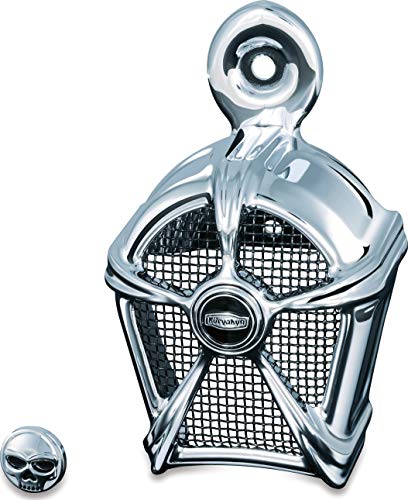 Kuryakyn 7296 Motorcycle Accessory: Mach 2 Horn Cover for 1995-2019 Harley-Davidson Motorcycles Chrome with Black Mesh product thumbnail 7