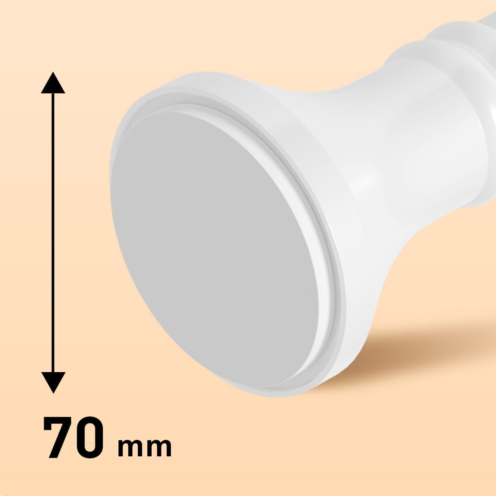 Gardinenstange ohne Bohren 300 400 500cm Ø33mm Spannstange zum Klemmen ausziehbar, stabil für große Schlafzimmerfenster(Grau,110-190cm (44-74in))
