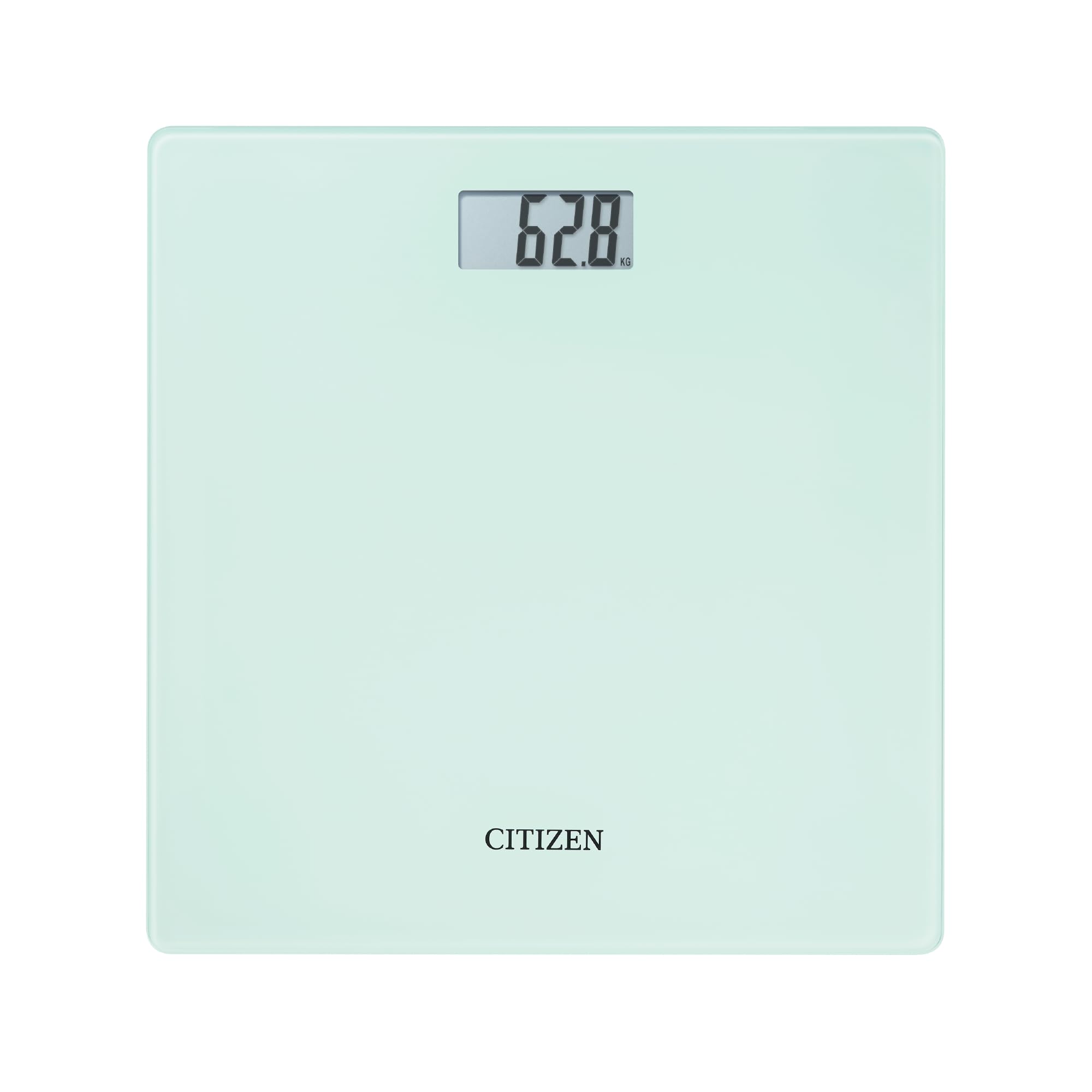 Citizen Bilancia Pesapersone Digitale in Vetro Temperato, Bilancia da Bagno Precisa 0,1 kg con Display LCD Grande, Tecnologia Step-On, Design Ultrasottile 22 mm, Bianco