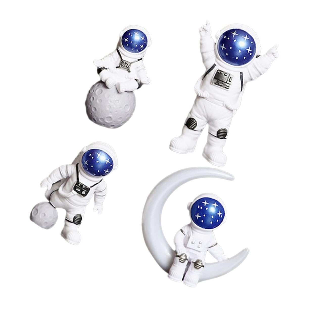 PRETYZOOM 4juegos Figuras De Astronautas De para Decoración De Escritorio Adornos De Estatuas De para del Cosmos Adorno para y