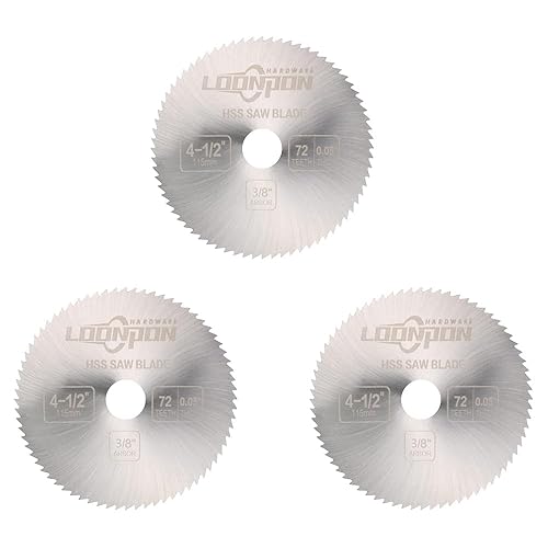 Hoja de sierra circular HSS de 4-12 pulgadas con eje de 38 pulgadas, hoja de sierra circular 72T para amoladora angular de corte de madera,