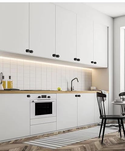 Riverockod 10 Pack Furniture Knobs | Black Cabinet Knobs | T-Bar Kitchen Cabinet Knobs | Round Solid Cabinet Hardware Pulls For Dresser Drawers (Ball Knobs) #TOP3