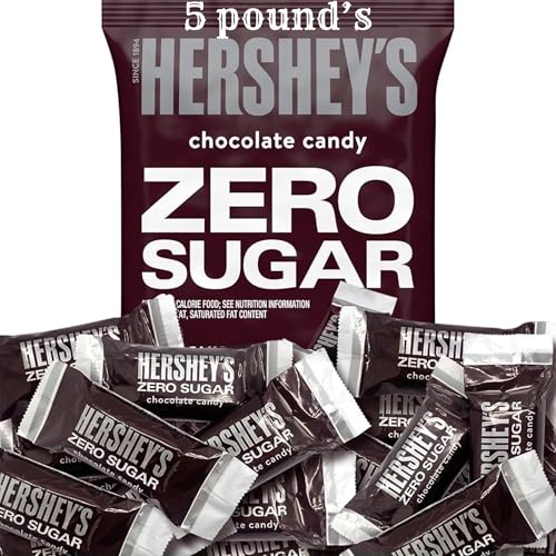 HERSHEY'S Zero Sugar Assorted Chocolate Candy Bag, Zero Sugar Assorted Flavors, for Special Occasions (5 Pounds, Milk Chocolate)