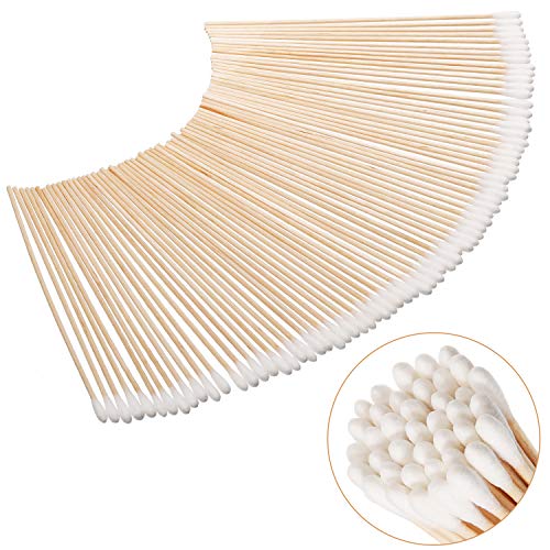 image for Norme 500 Pieces Cotton Cleaning Swabs Tip with Wooden Handle Cleaning