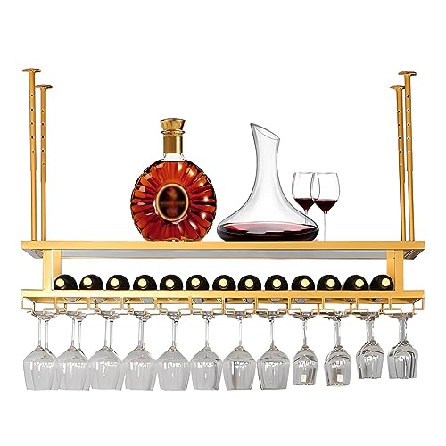 Organisateur de vin flottant pour plafond de cuisine et comptoir de bar