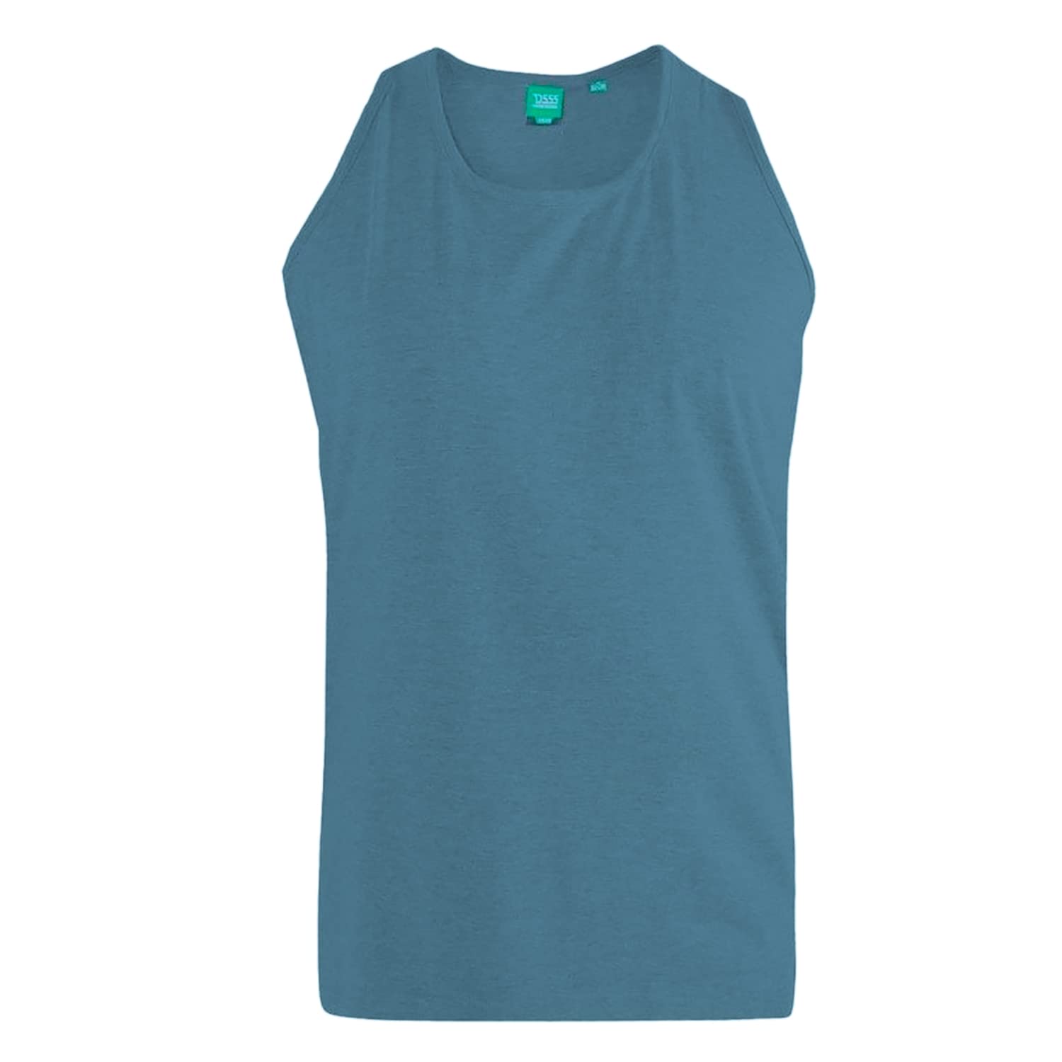 D555 Mens Adults Fabio Plain Muscle Vest Teal 6XL
