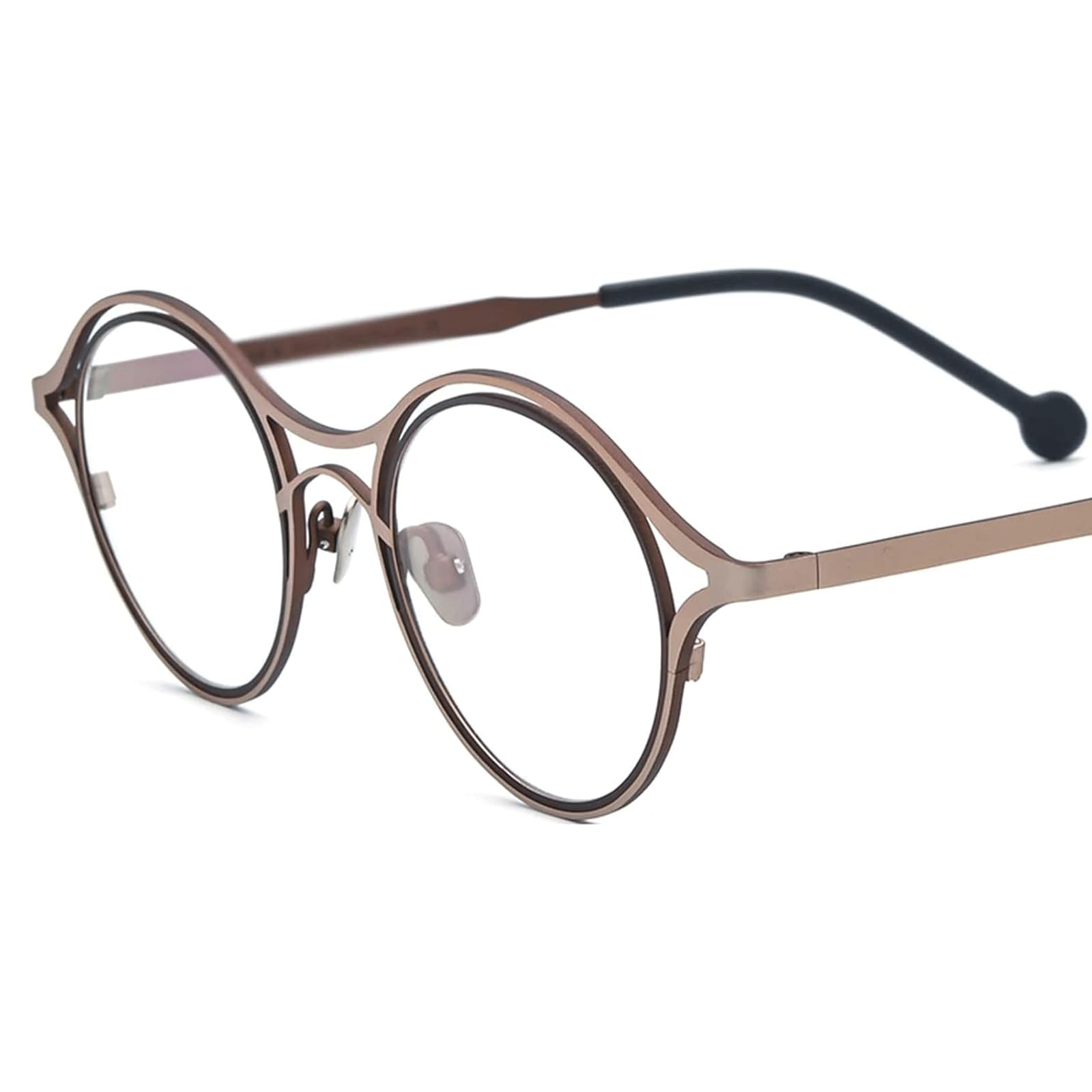 Monturas de gafas redondas lentes transparentes monturas de gafas para mujer monturas de gafas Retro para hombre montura de gafas de viaje de titanio