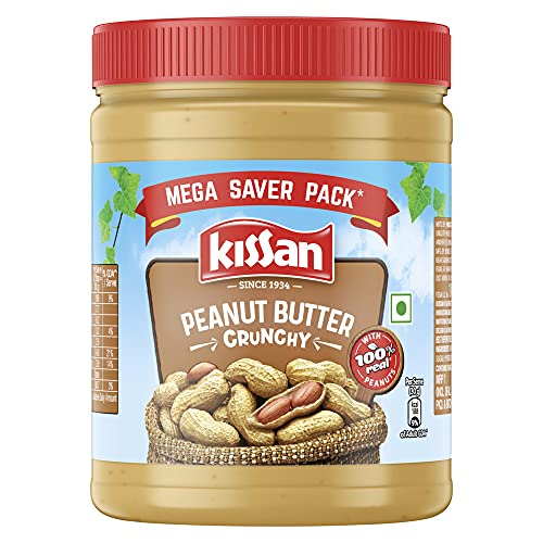Kissan Crunchy Peanut Butter 920g, 25g Protein, Gluten Free, With
