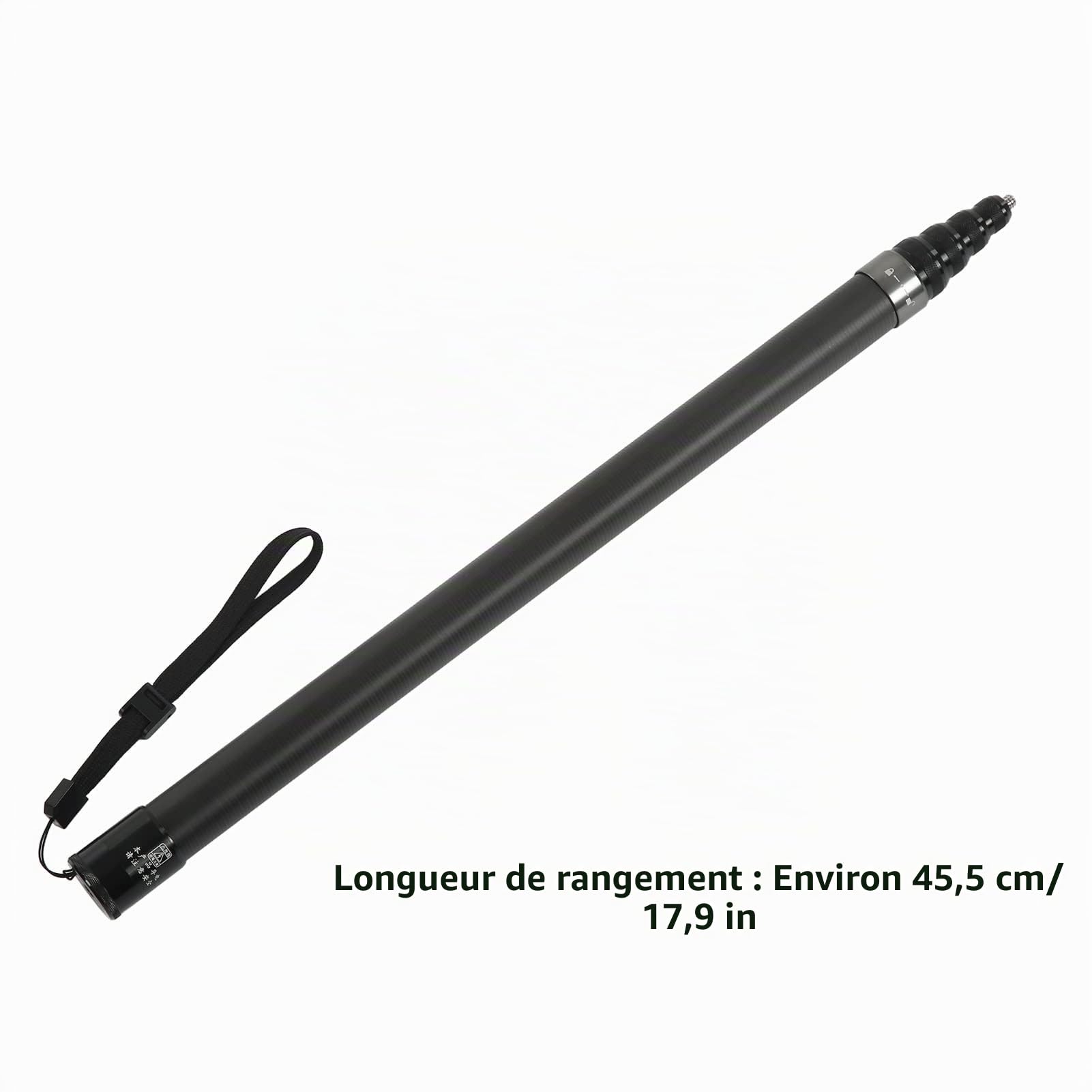 ciciglow Perche D'extension de Microphone à 9 Sections, Perche Portable Portable avec Interface à Vis 1/4", Perche Micro Perche pour Filmer 45,5 Cm / 17,9 Pouces