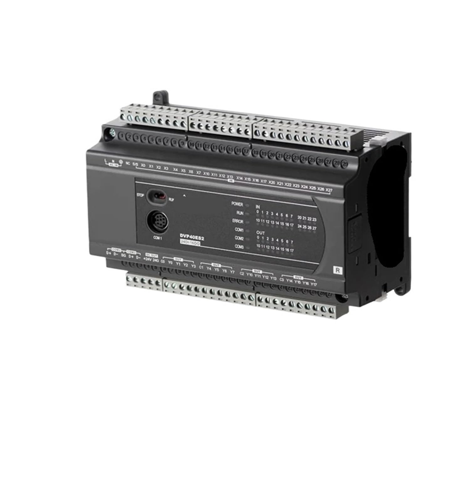 BRODEFUP Relay DVP40ES200R 2A DVP40ES200T 0.5A 40 point host, 24DI/16DO 2-channel 100K input, 2-channel 20K input, AC power supply(DVP40ES200R 2A)