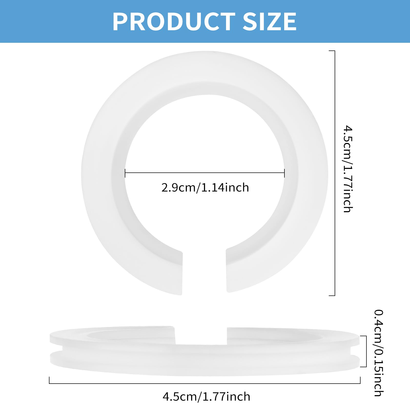 Anneaux Réducteurs E27 Vers E14 - Lot De 4 Pièces - Adaptateur Pour Abat-Jour - Conversion Diamètre 42mm à 29mm