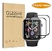 [2 Pack] Fotbor Compatible for New Apple Watch Screen Protector 40mm Series 4, Tempered Glass Screen Protector [Full Coverage] Anti-Scratch Anti-Bubble 3D Curved for Apple Watch 4 -Black (40mm)