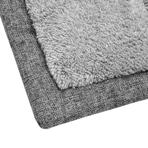 vmgreen Outdoor-Hundebett, tragbare Reisematte, Roll-Haustier-Campingausrüstung, Kistenunterlage mit Tragegriffen, super weich, maschinenwaschbar, 107 x 71 cm, Grau