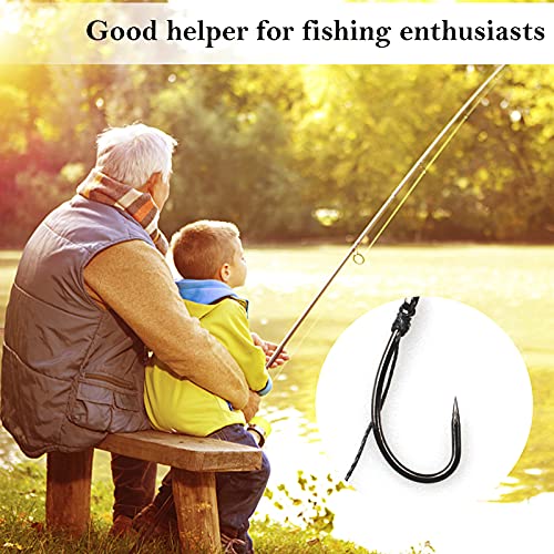 suaywo 12 Stück 6#/8#/10# Schnur Angelhaken Boilie Rig Karpfen Vorfach Geflochtene Haken zum Karpfen Vorfachtakelung… – Bild 5