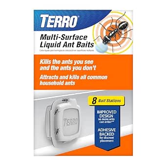 TERRO Multi-Surface Liquid Ant Baits, 8-Pack, Indoor Bait Stations for Home