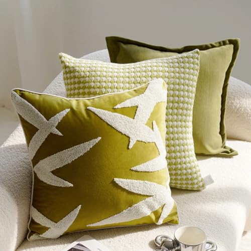 Housse de coussin haut de gamme chenille douce 45x45 avec bordures - 7