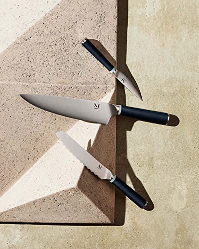 Material, Knife Trio, Carbon Stainless Steel Japanese Chef's Knife For Chopping And Cutting, Razor-Sharp Strong Blade, Blue Grey #TOP1