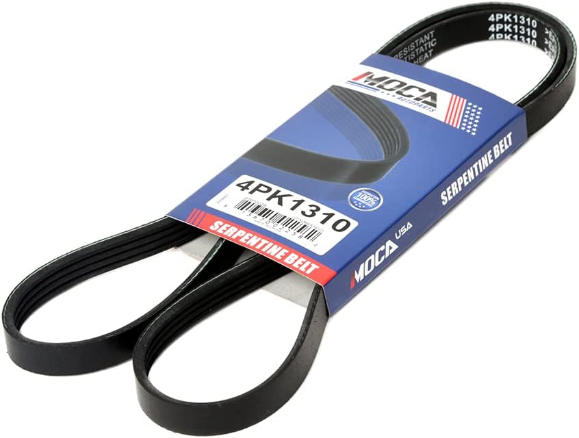 4PK1310 EPDM Serpentine Belt fit 2000-2001 for Plymouth Neon 2L, 00-02, 2005 for Dodge Neon 2L, 1985-1986 for GMC S15 2.8L, 01-02 for Chrysler PT Cruiser 2.4L, 1985-1986 for Chevrolet S10 2.8L