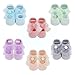 YOHOOLYO Baby Non-Skid Socks Girl Toddler Mary Jane Socks,Mix 6 Pairs Toddler Girls Floor Sock Cute Bow 16M-3 Years Old (Purple)