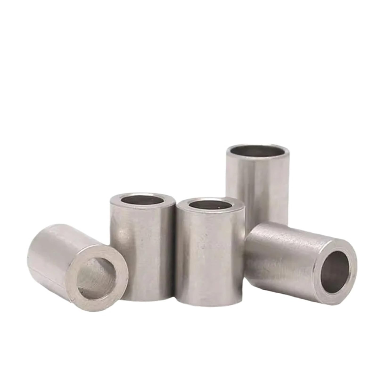 Paliers lisses, Joint de rondelle bague en acier inoxydable 304, diamètre intérieur 15/16/17/18/20mm, manchon d'espacement rond creux non fileté, OD 17-30mm(15x18x20mm (5pcs))