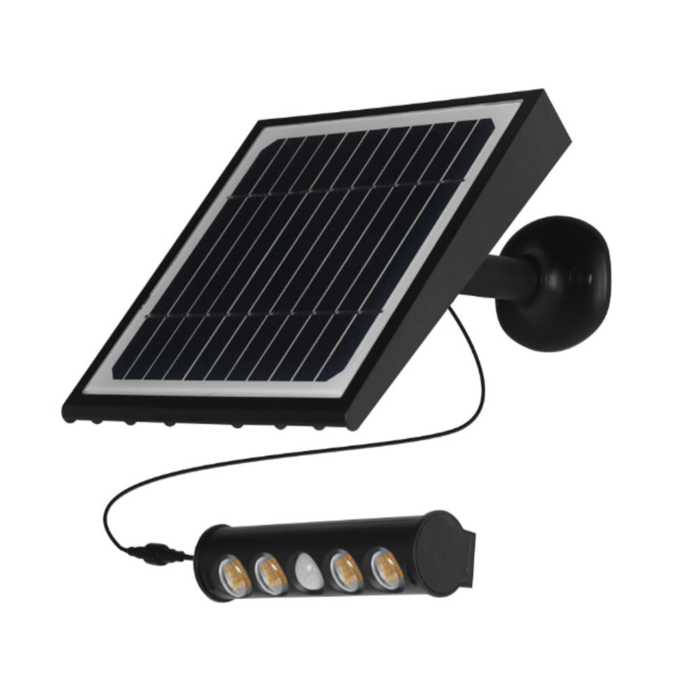 wonderlamp - Foco Proyector de exterior LED solar con sensor de movimiento Mezco 8W, Luz Neutra, IP65