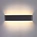 Produktbild Yafido Wandleuchte Innen LED 40CM Wandlampe Up Down Wandbeleuchtung Wandlicht Wandstrahler Schwarz 14W Warmweiß 3000K für Schlafzimmer Wohnzimmer Flur Treppen