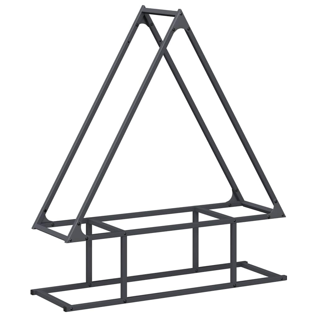Étagère pour bois de chauffage Anthracite 80 x 25 x 90 cm