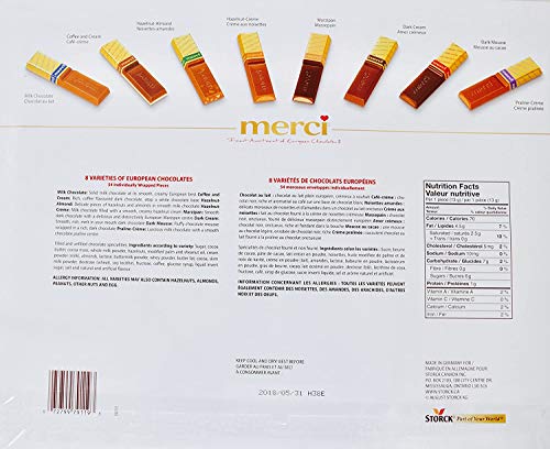Merci Finest Assortment of European Chocolates. 675grams / 23.8 ounce Value pack. 54 pieces of individually wrapped Fine European Chocolates. - Thumbnail 2