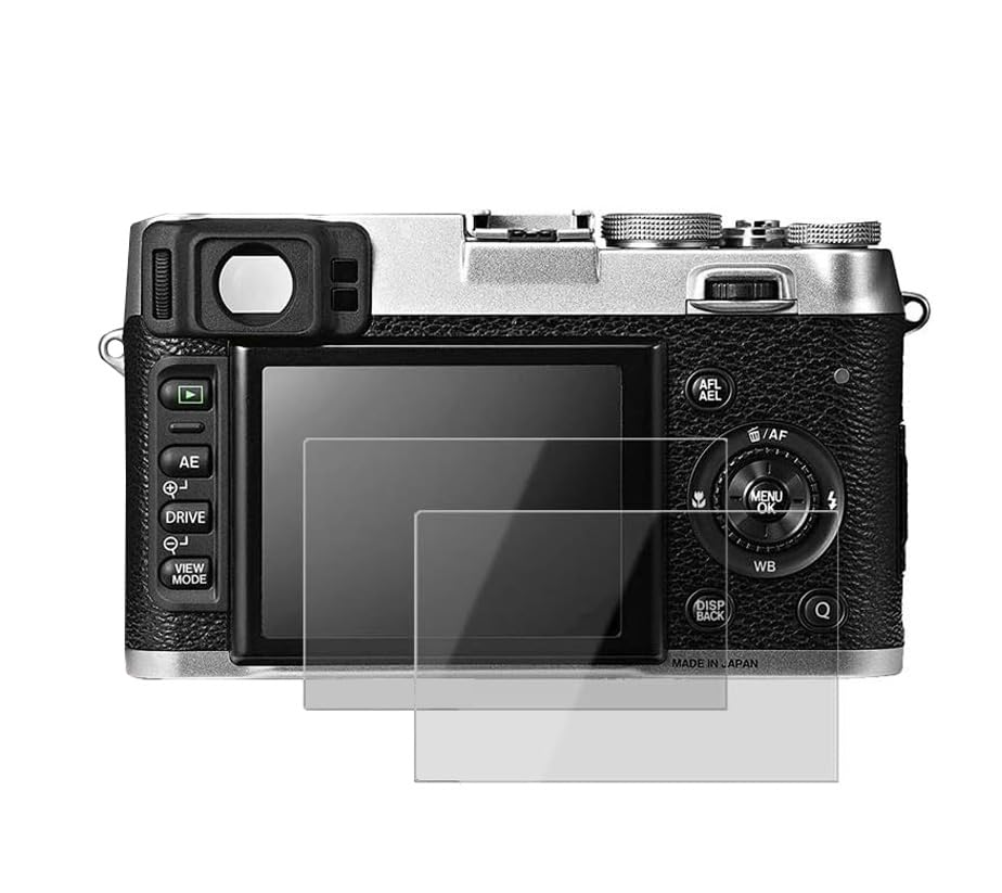 kinokoo Película de vidrio templado para Fuji X100S/X100/X20/X10/X-E1 Crystal Clear Film Protector de pantalla Fujifilm sin burbujas/antiarañazos (paquete de 2)