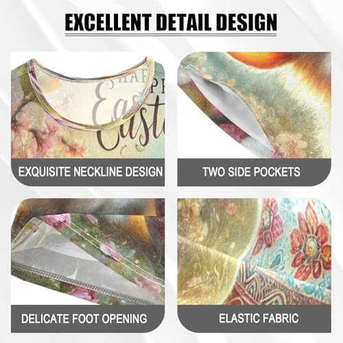 Rabbit Easter Egg Pajama Set Short Sleeve Pajamas Shorts Sets Cotton Soft Loungewear Sleepwear 5Y4