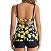 Swimsuits for Older Women Tummy Contr01 2 Piece Swimdress with Boyshorts Plus Size High Waist Training Bathing Suit