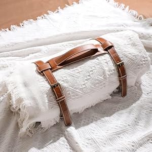VitalCozy Weiße Picknickdecke mit Fransen