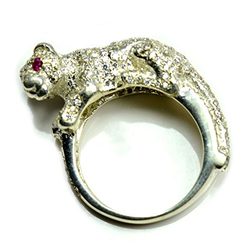 Bague pierre de naissance en argent et oxyde de zirconium artisanale