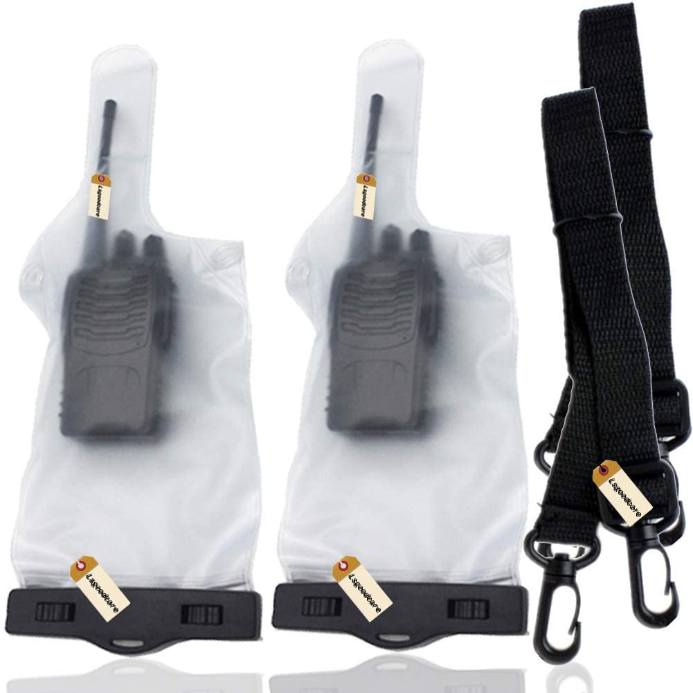 Lsgoodcare Lot de 5 étuis étanches et imperméables pour radio bidirectionnelle Motorola Kenwood Midland UV-3R UV-5R PX-888 - 12,7 x 35,8 cm - Blanc