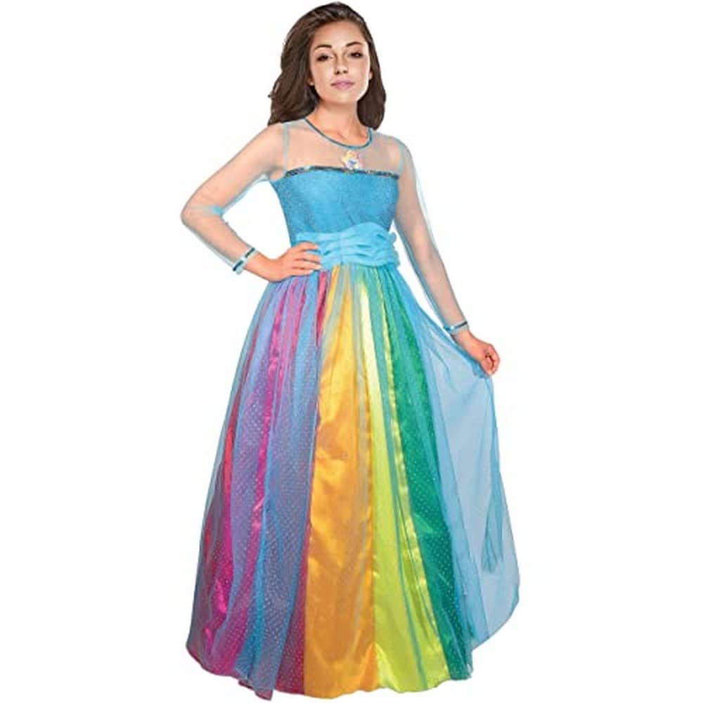Ciao Barbie Rainbow Princess costume dress disguise official girl woman adult (Size M)