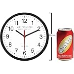 Always Home Westminster Clock Company 8 Inch Quartz Wall Clock (Standard Clock) Non-Ticking/Battery Operated for School Office Classroom - Image 2
