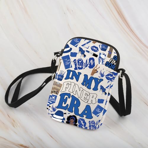 WCGXKO Crossbody Bag Sorority Gift Royal Blue and White Fi-ner Sisterhood Sorority Gift3
