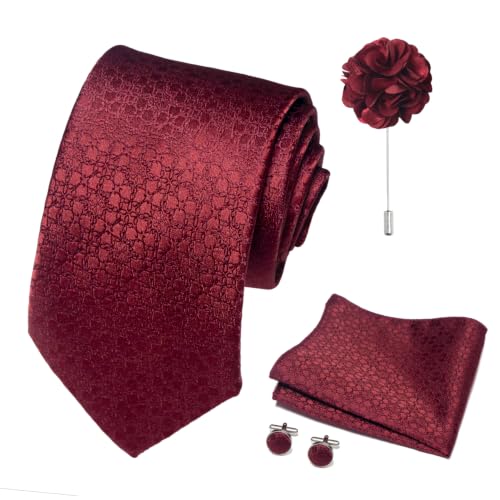 Image of joy alice 70 Colors Ties Set Men Mixed Color Necktie Handkerchief Cufflinks Brooch 3.15 Formal