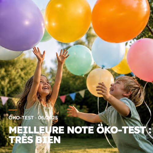 Ballons anniversaire • 100 Pièces • Fabriqué en UE • Ballons BIO Premium • 100% Latex naturel • Ballon gonflable • Ballon baudruche • ballon anniversaire • Ballon Hélium • Bastelbär – vue 2
