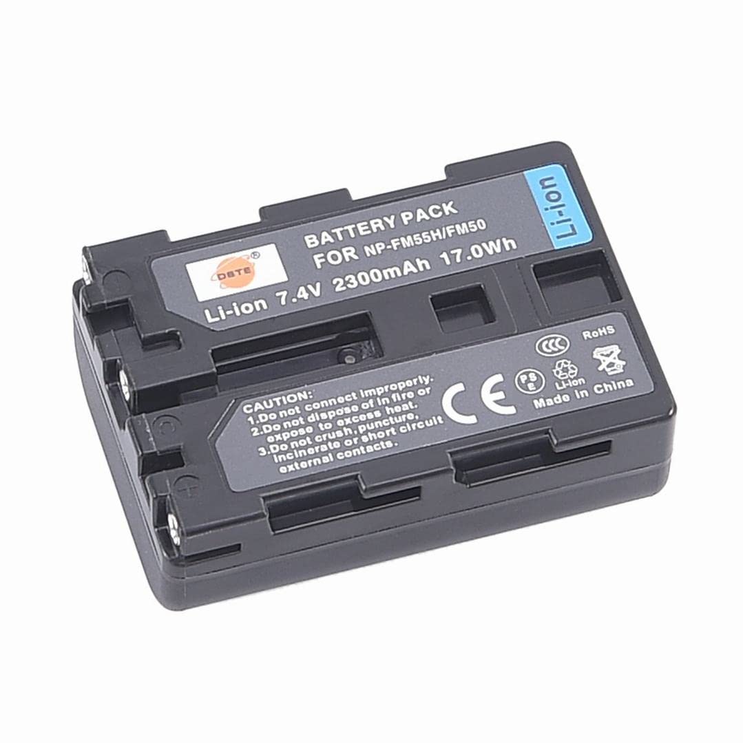 DSTE NP-FM50 Li-ION Batterie (2-Pack) et Chargeur USB Costume Compatible pour Sony NP-FM30, NP-FM50, NP-FM51, NP-QM50, NP-QM51, NP-FM55H
