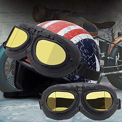 Image of Peicees Vintage Helmet Goggles Motorcycle Goggles Bike Motorcross Pilot Goggle
