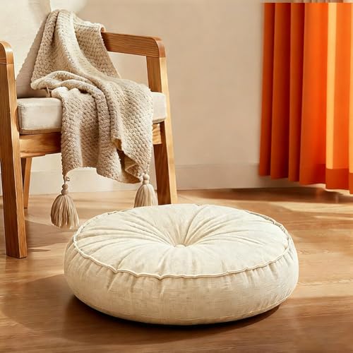 Cojín redondo exterior impermeable de 45cm para suelo de balcón y jardín 5