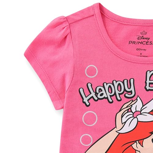 Image of Disney Princess Moana Frozen Birthday Girls T-Shirt for Toddler Big Kids